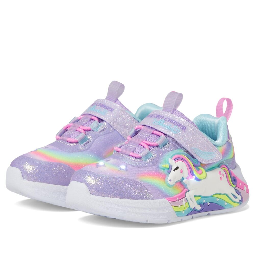 Skechers Kids Unicorn Chaser Sneaker, Lavender/Multi, 6 Toddler